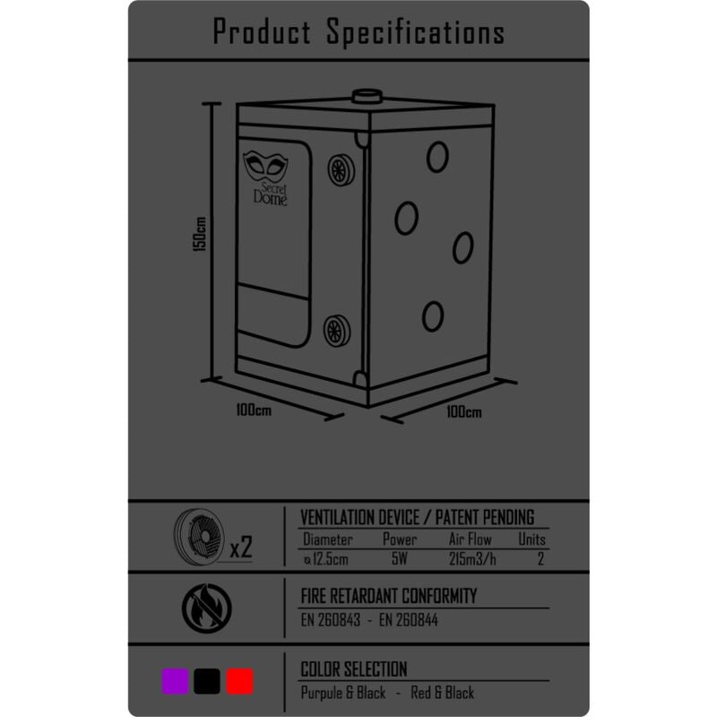 SECRET DOME - KINK CLUB CABIN SCANDALE NOIR ET ROUGE