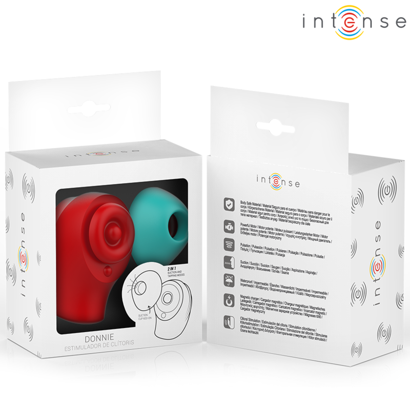 INTENSE - DONNIE STIMULATEUR CLITORIDIEN ROUGE/VERT