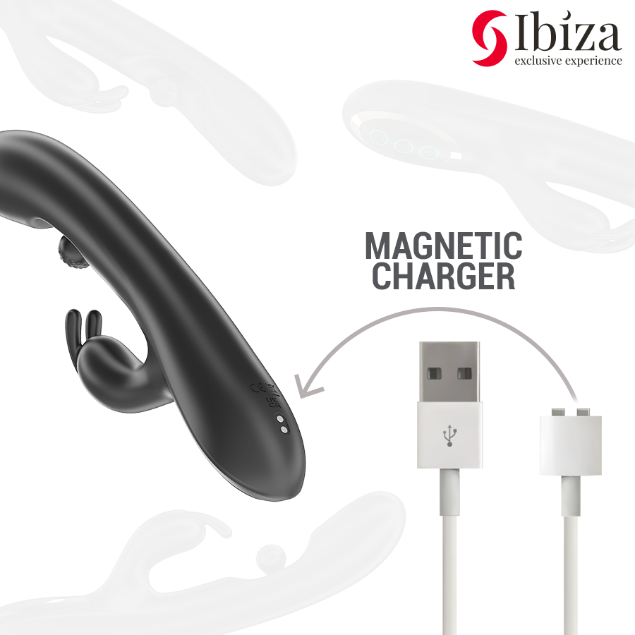 IBIZA - VIBRATEUR RABBIT PUISSANT AVEC PERLE ROULANTE MASSANTE