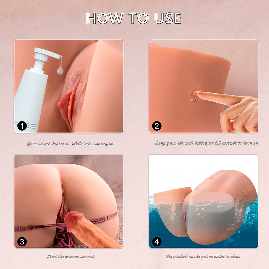 XISE - ETHEL MASTURBATEUR VAGINAL RÉALISTE À VIBRATION MULTI-POSITIONS