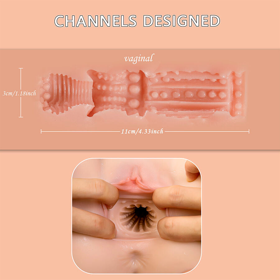 XISE - ETHEL MASTURBATEUR VAGINAL RÉALISTE À VIBRATION MULTI-POSITIONS