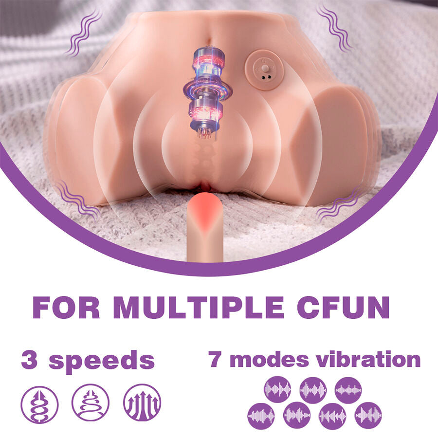 XISE - FENNIE MASTURBATEUR RÉALISTE MULTIPOSITIONS POUR VAGIN ET ANUS AVEC VIBRATION