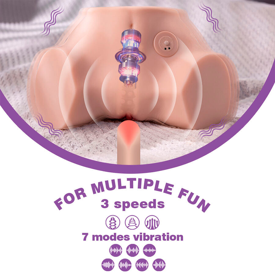 XISE - FENNIE MASTURBATEUR RÉALISTE MULTIPOSITIONS POUR VAGIN ET ANUS AVEC VIBRATION