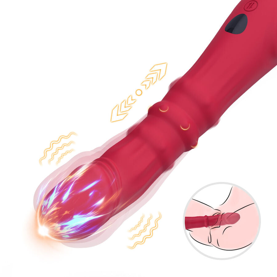 ARMONY - DILDO VIBRATEUR POINT A THERMO-RÉGLABLE ROUGE