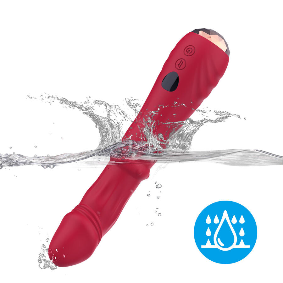 ARMONY - DILDO VIBRATEUR POINT A THERMO-RÉGLABLE ROUGE
