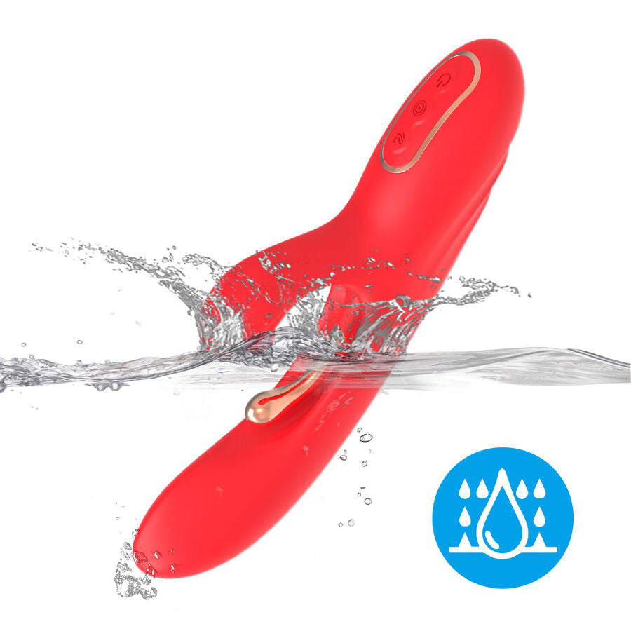 ARMONY - VIBRATEUR STIMULATEUR POINT G ET CLITORIS AVEC LANGUE OSCILLANTE ROUGE