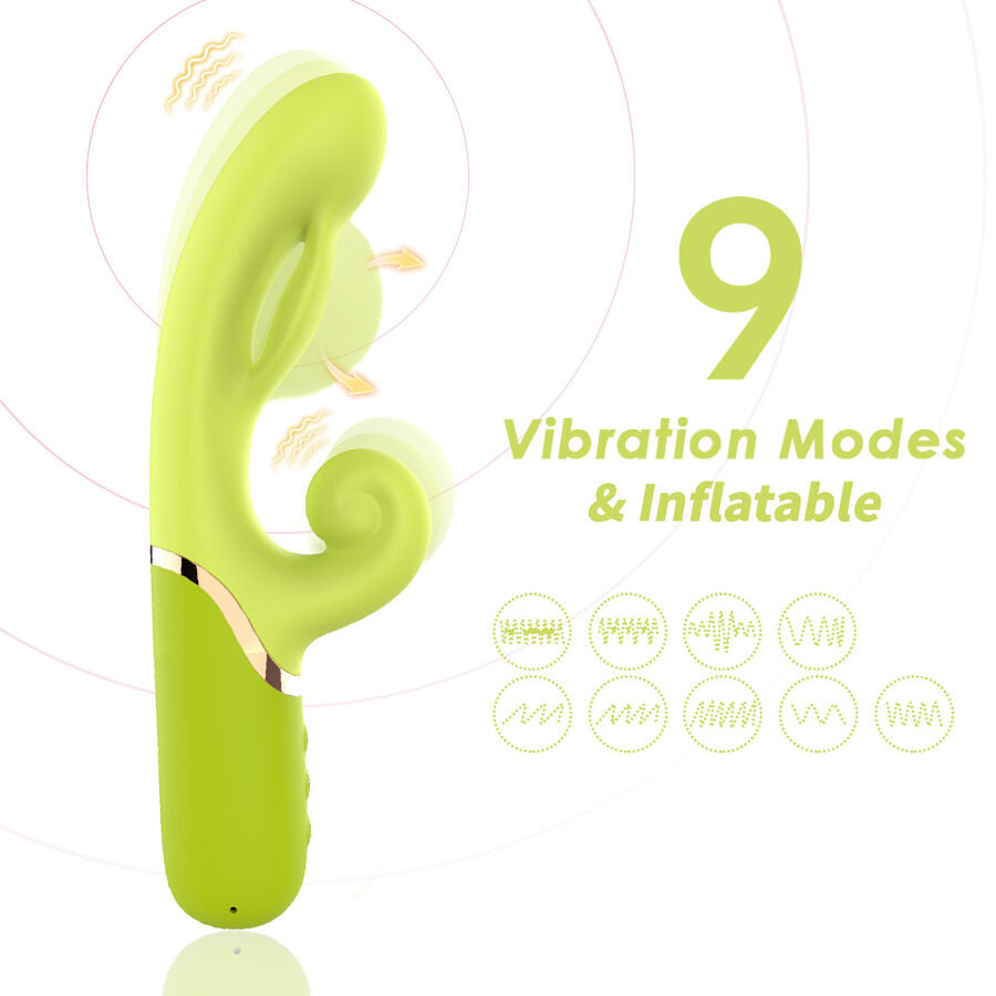 ARMONY - INFLABLE POINT A STIMULATEUR VIBRATEUR VERT