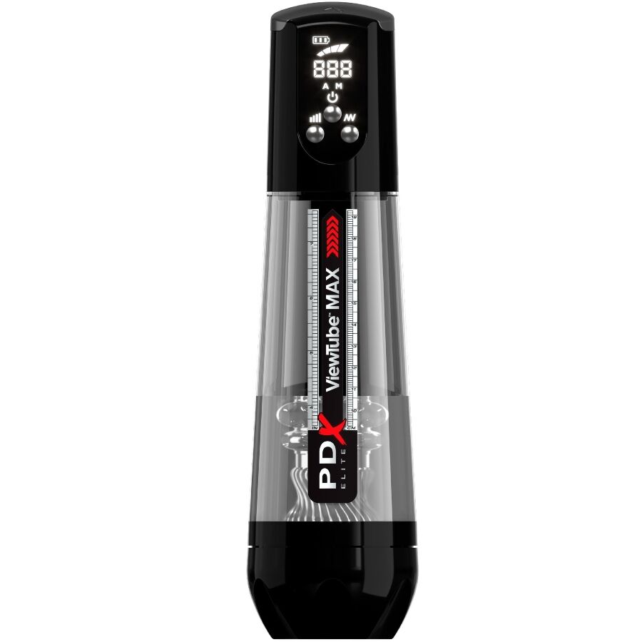 PDX ELITE - VIEWTUBE MAX VIEW MASTURBATEUR AUTOMATIQUE AVEC ASPIRATION TRANSPARENTE