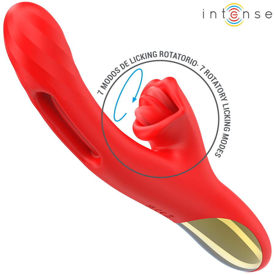 INTENSE - JESSICA VIBRATEUR MULTIFONCTION STIMULATION CLITORIS 24,8 CM ROUGE