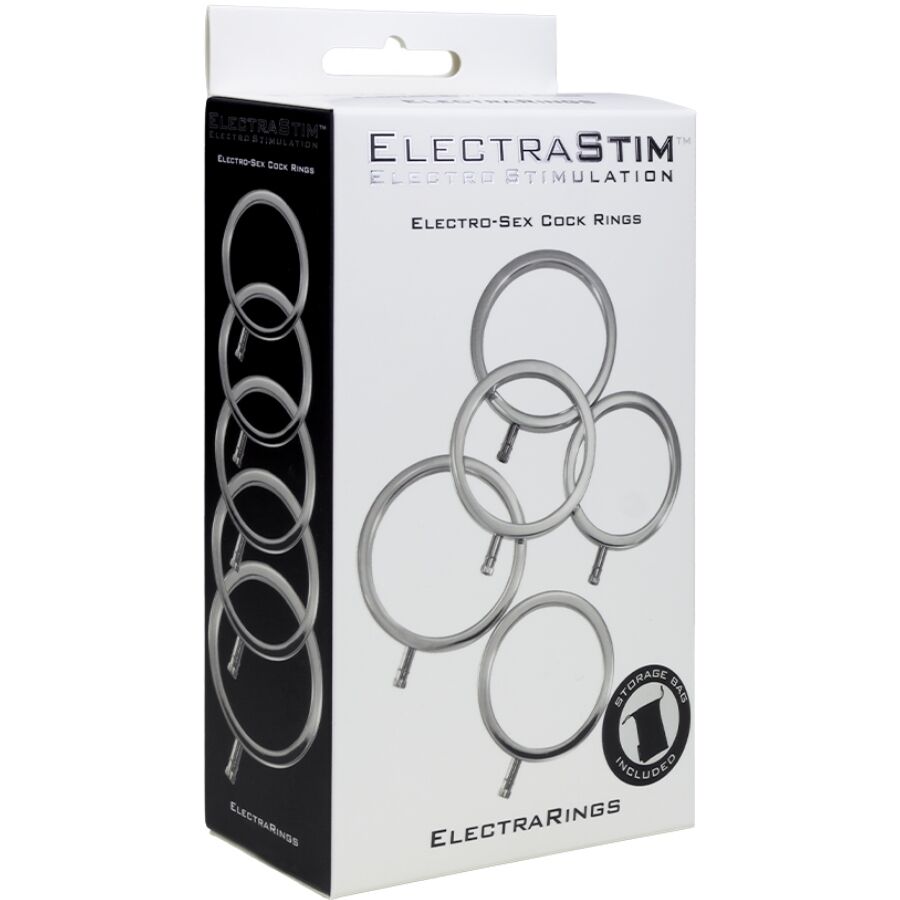 ELECTRASTIM - ELECTRARINGS ANNEAUX PÉNIS EN MÉTAL PACK DE 5