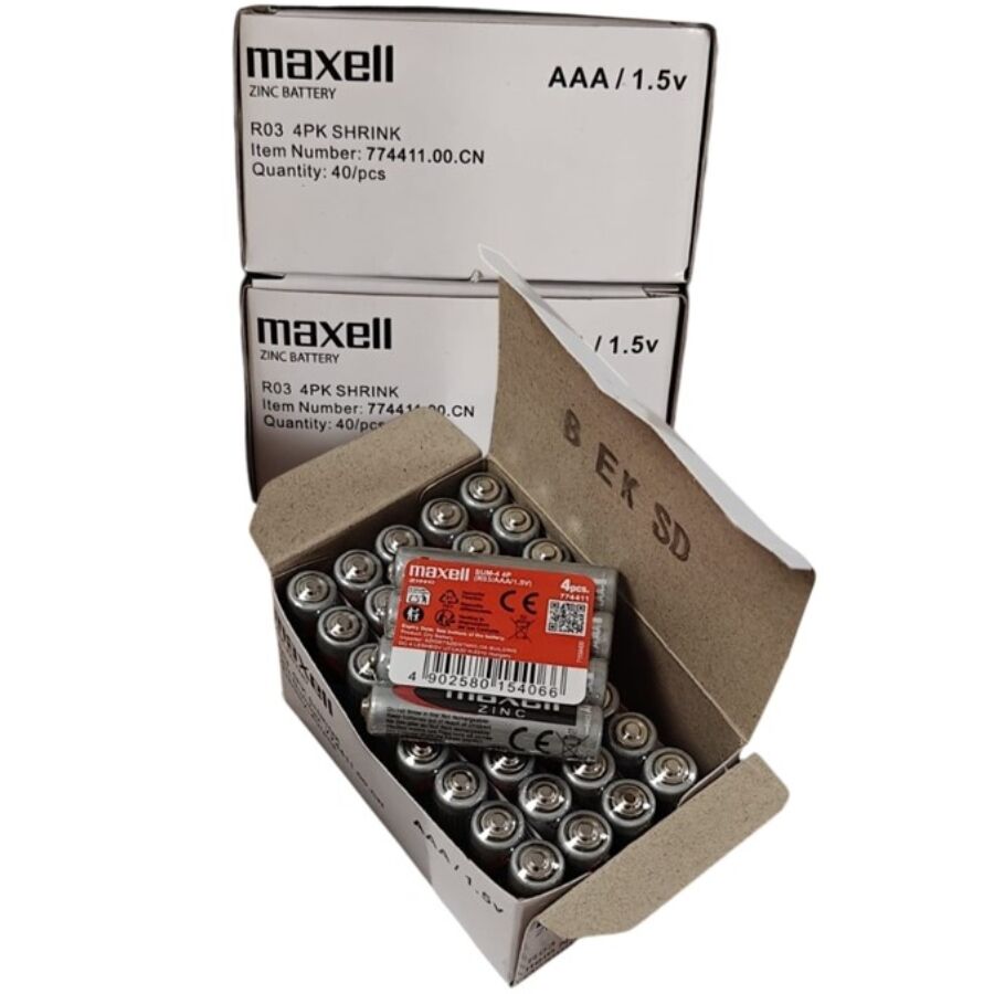 MAXELL - BATTERIE AU MANGANÈSE AAA R03 RÉTRACTABLE*4