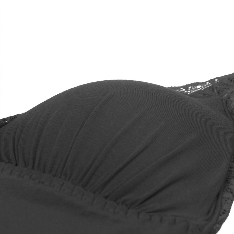 SUBBLIME - TEDDY DÉTAIL DENTELLE FLORALE NOIR S/M