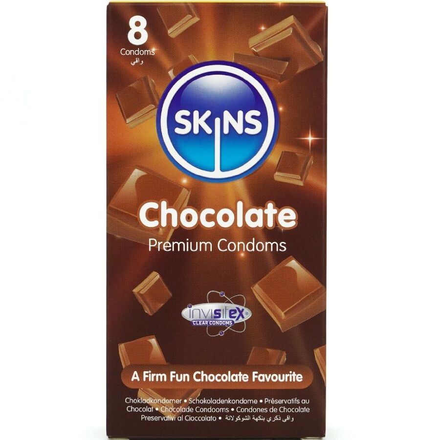 SKINS - PACK DE 8 PRÉSERVATIFS PREMIUM CHOCOLAT