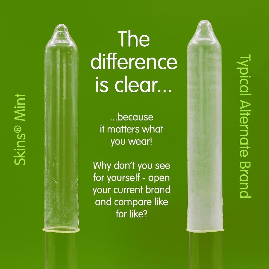 SKINS - PACK DE 4 PRÉSERVATIFS PREMIUM MENTHE