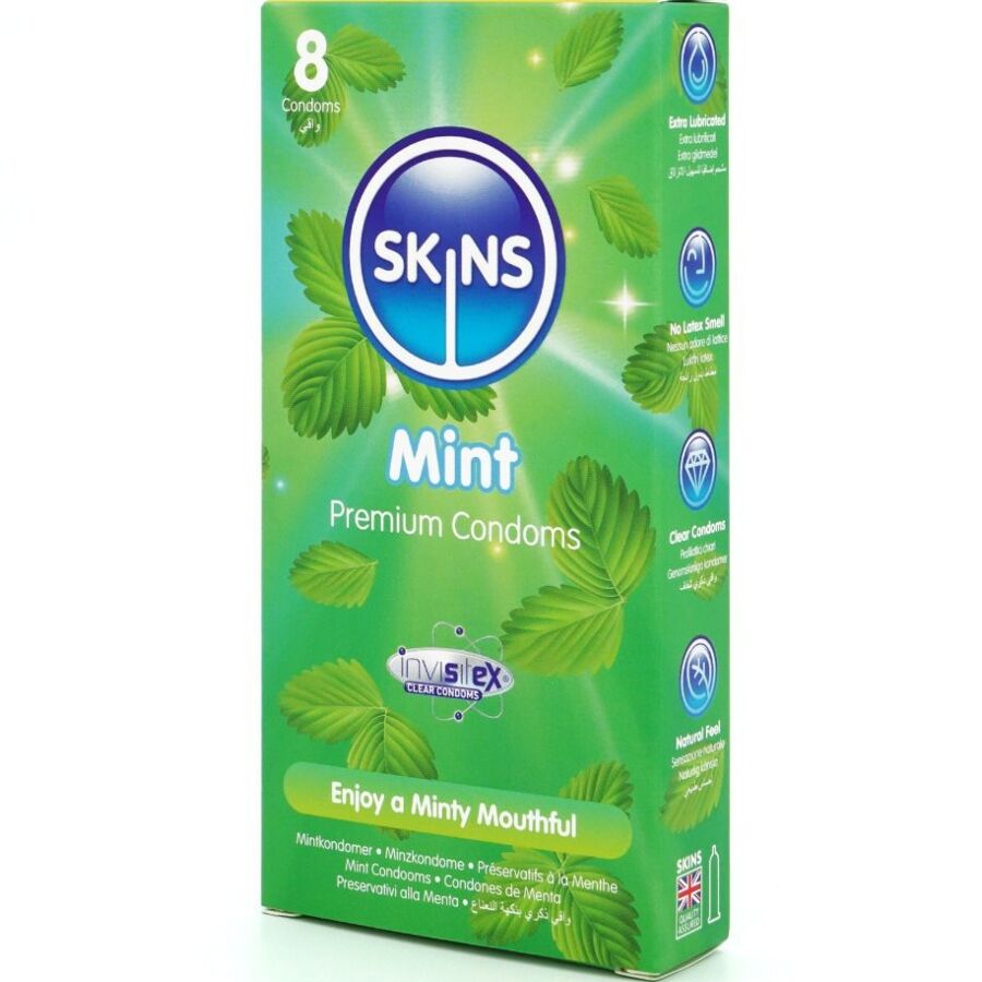 SKINS - PACK DE 8 PRÉSERVATIFS PREMIUM MENTHE