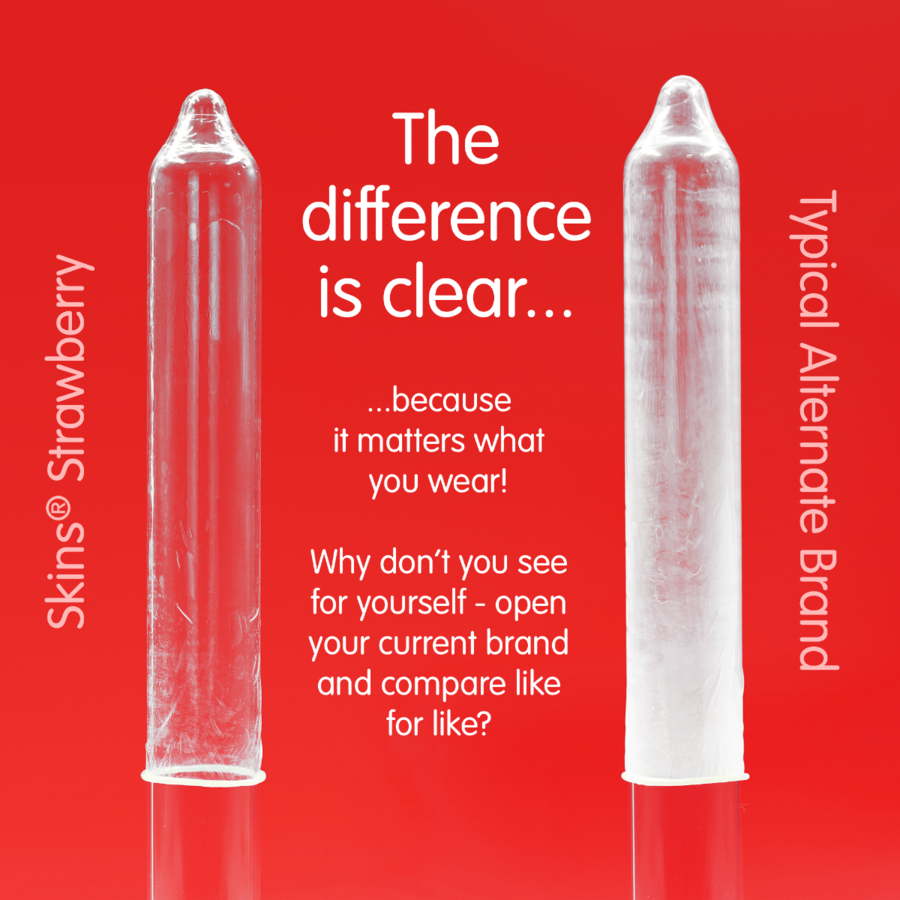 SKINS - PACK DE 8 PRÉSERVATIFS PREMIUM FRAISE