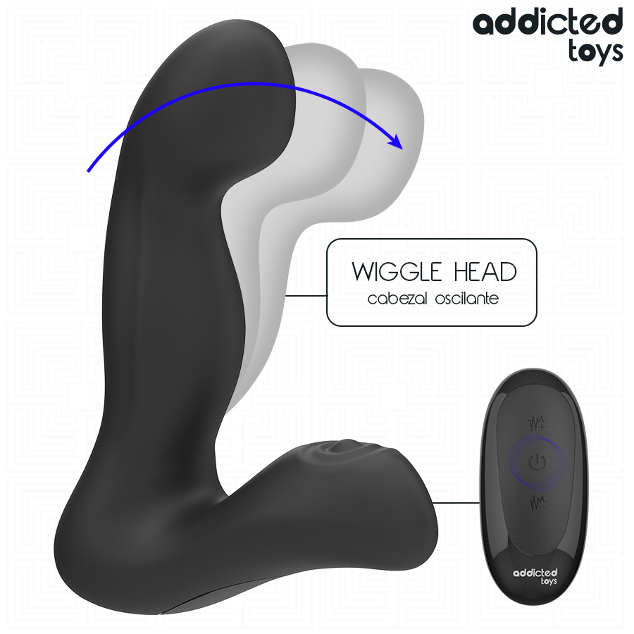 ADDICTED TOYS - MASSEUR DE PROSTATE OSCILLANT AVEC MODE PULSATION ET TÉLÉCOMMANDE