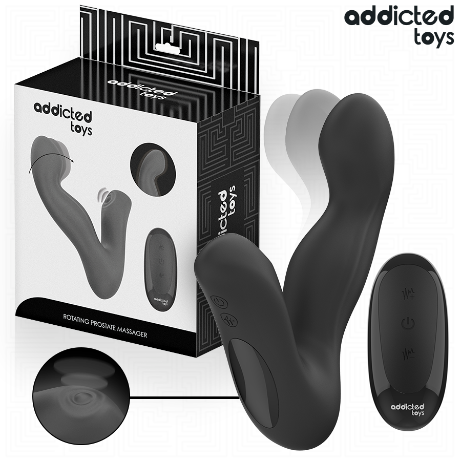 ADDICTED TOYS - MASSEUR DE PROSTATE OSCILLANT AVEC MODE PULSATION ET TÉLÉCOMMANDE