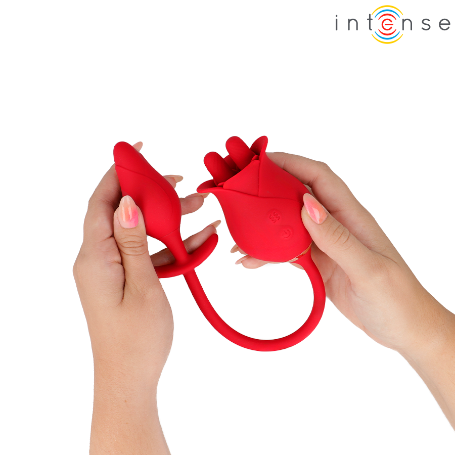 INTENSE - MELANIE DOUBLE STIMULATEUR DE CLITORIS AVEC LANGUE EN ZIGZAG