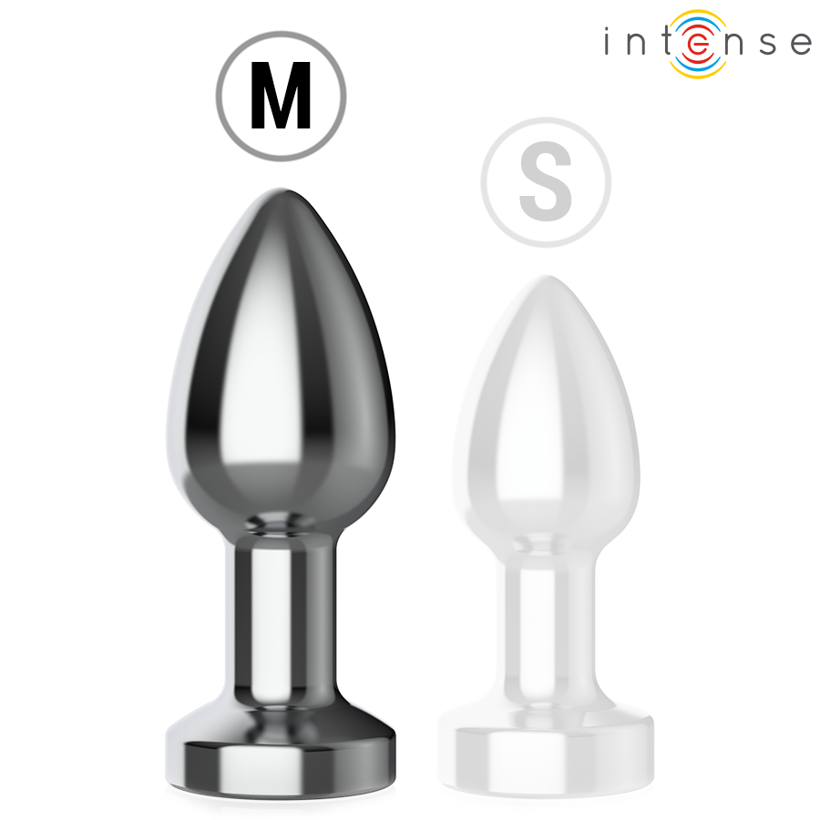 INTENSE - PLUG ANAL VIBRANT EN MÉTAL AVEC LUMIÈRES LED ET TÉLÉCOMMANDE - TAILLE M