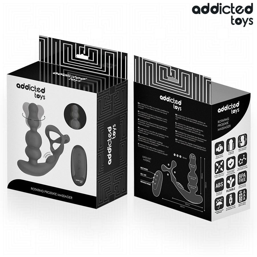 ADDICTED TOYS - MASSEUR DE PROSTATE ROTATIF À TÉLÉCOMMANDE
