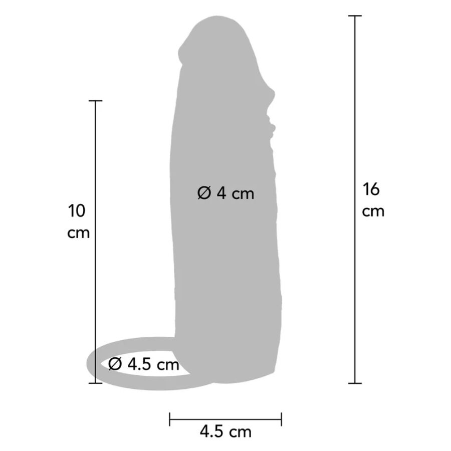 GET REAL - MANCHON PÉNIS VIBRANT EN SILICONE HYDRATANT CARAMEL 16 CM