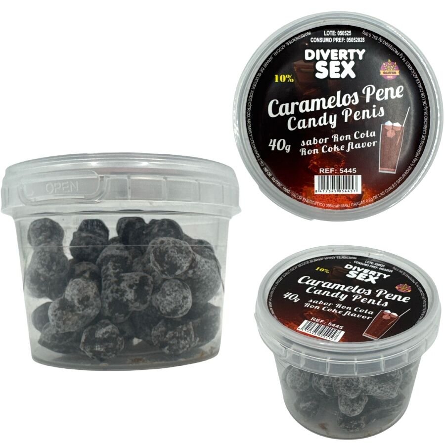 DIABLO PICANTE - 20 BONBONS AU PÉNIS SAVEUR RON COLA