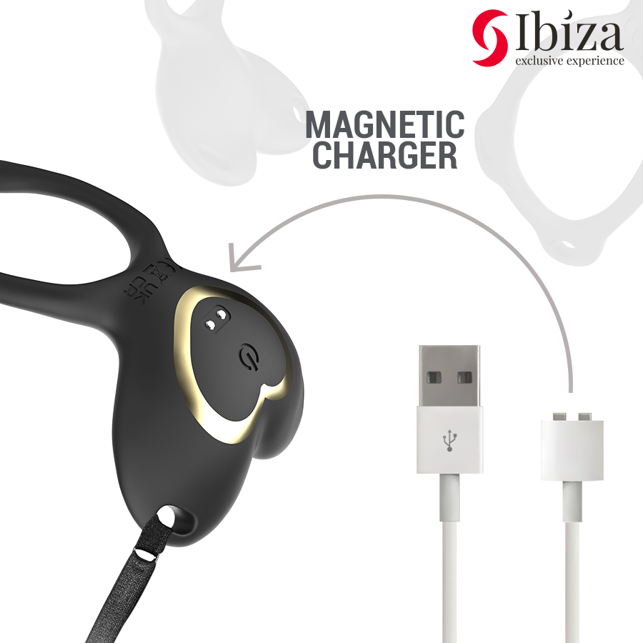 IBIZA - VIBRATEUR COUPLE EN FORME DE CŒUR AVEC TÉLÉCOMMANDE