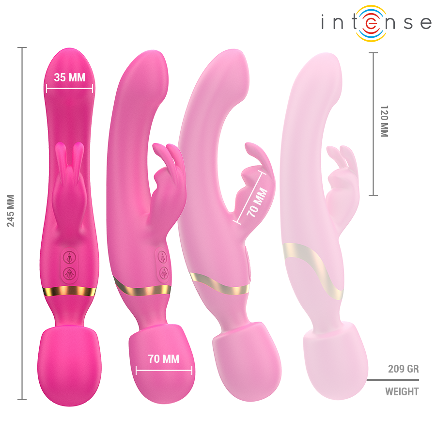 INTENSE - VIBRATEUR DOUBLE WINONA LAPIN ET BAGUETTE